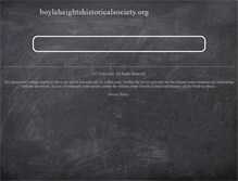 Tablet Screenshot of boyleheightshistoricalsociety.org